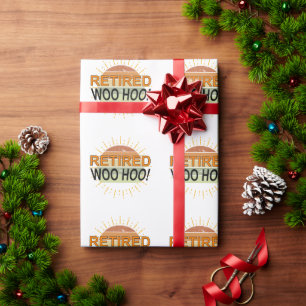 Retired Woo Hoo Vintage Sunburst Sunset Wrapping Paper