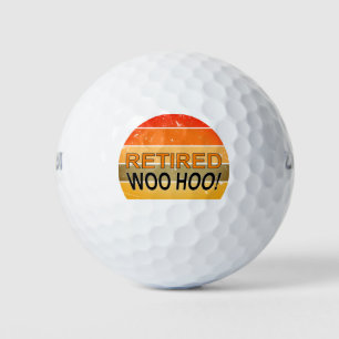 Retired Woo Hoo With Vintage Sunset Golf Balls