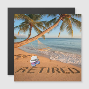 Retired Written in Sand Tropical Florida Beach