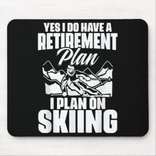 Retiree Funny Retirement Retire Pension Skiing Ret Mouse Pad