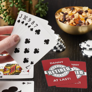 Retiree Gift! Personalised Retirement Playing Cards