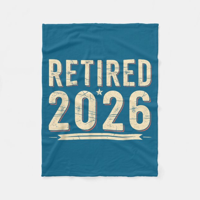 Retirement 2026 Countdown Retired Ly Dom  Fleece Blanket (Front)