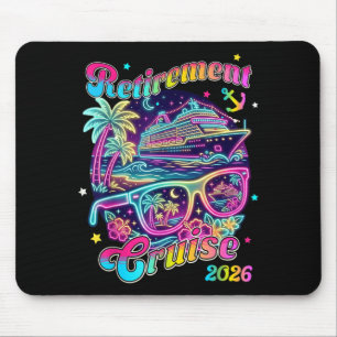 Retirement 2026 cruise boarding day fun matching mouse pad