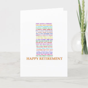 Retirement Anagrams card