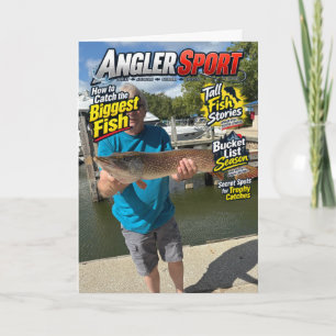 Retirement Angler Fisherman Magazine Card