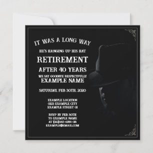 Retirement Announcement with Cowboy in Half Shadow