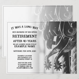 Retirement announcement with old spurs