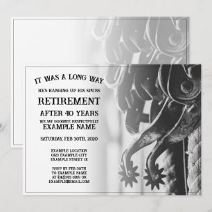 Retirement announcement with old spurs