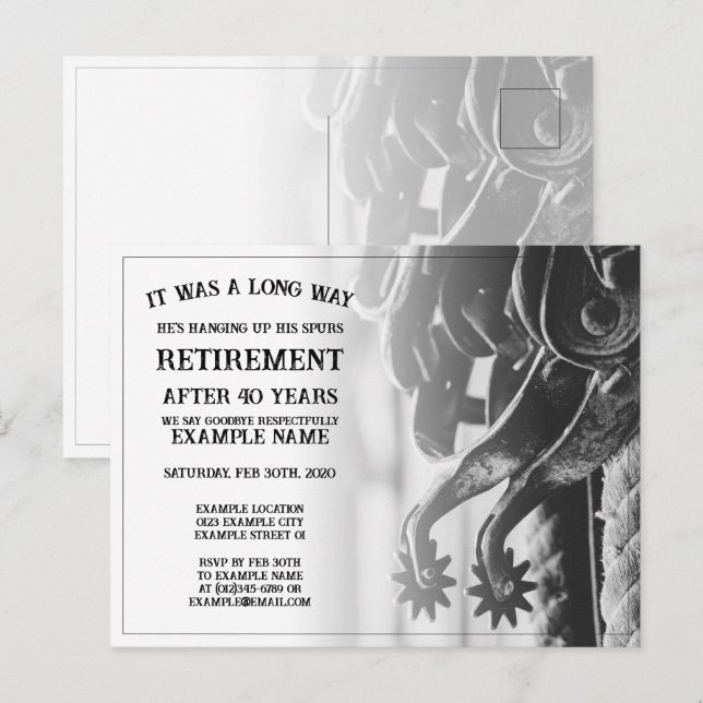 Retirement announcement with old spurs (Front/Back)