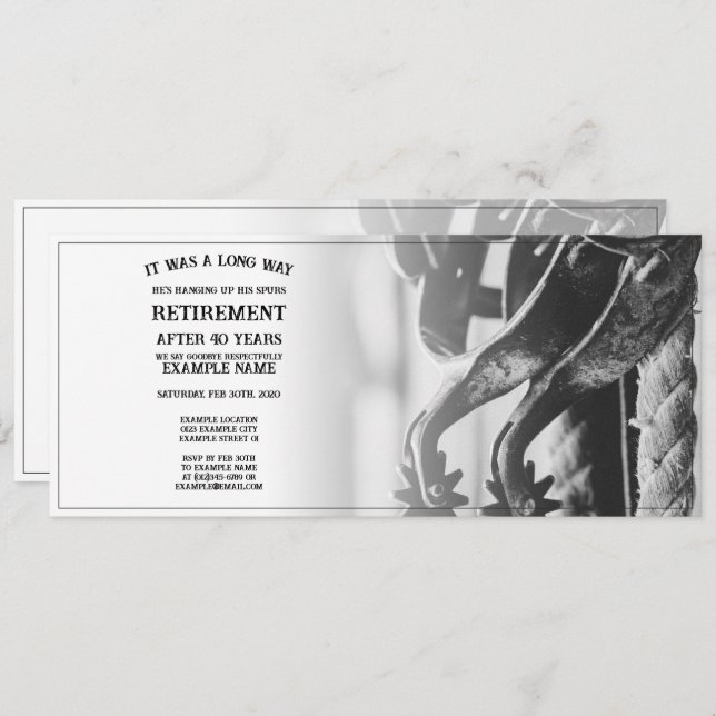 Retirement announcement with old spurs (Front/Back)