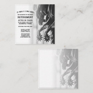 Retirement announcement with old spurs