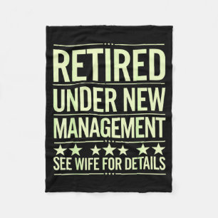 Retirement Art For Men Dad Husband Retired Retirem Fleece Blanket