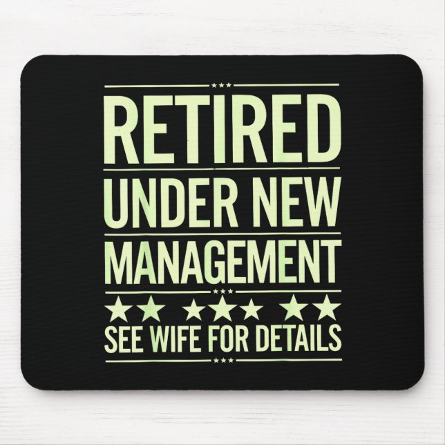 Retirement Art For Men Dad Husband Retired Retirem Mouse Pad (Front)