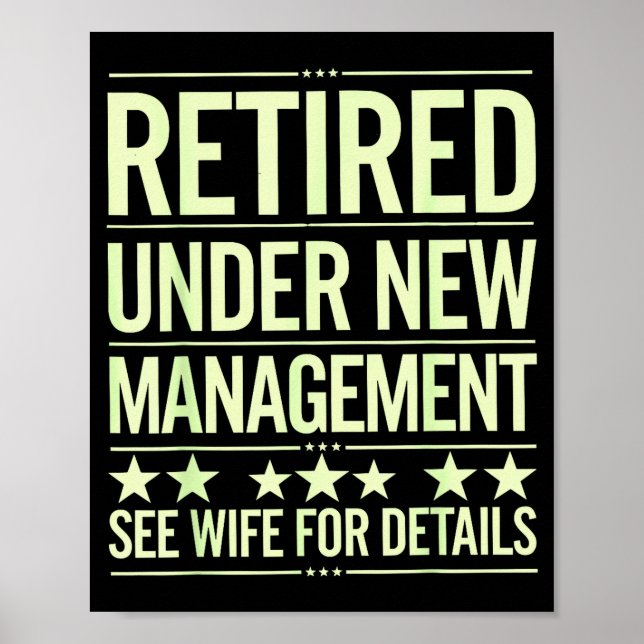 Retirement Art For Men Dad Husband Retired Retirem Poster (Front)