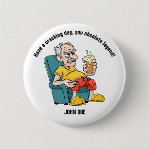 Retirement badge funny, cheeky, slightly rude