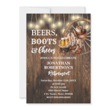 Retirement Beers Boots & Cheers Western Party