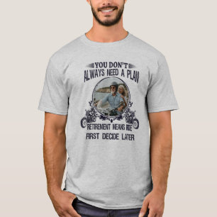 Retirement Biker Dad Custom Picture T-Shirt
