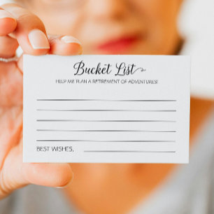 Retirement Bucket List Adventures Advice Card
