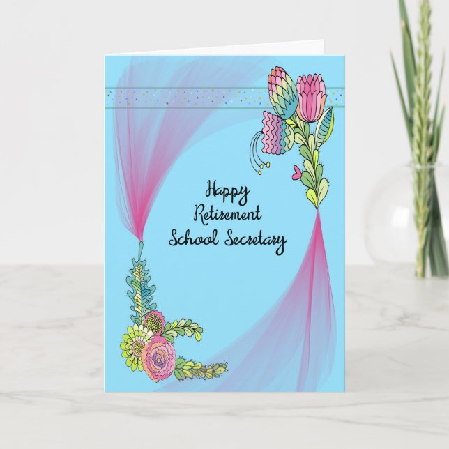 Retirement Card for School Secretary (Front)