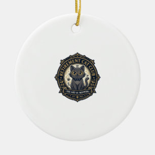 Retirement Cat Cat Dad Gift Idea - Retirement Cat Ceramic Ornament