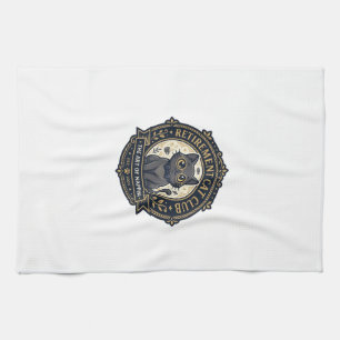 Retirement Cat Cat Dad Gift Idea - Retirement Cat  Tea Towel