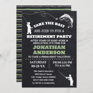 Retirement Celebration Fishing Retirement Party Invitation