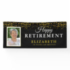 Retirement Celebration Party Gold Glitter Photo