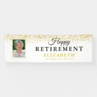 Retirement Celebration Party Gold Glitter Photo