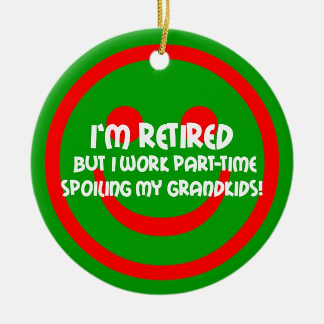 retirement ceramic tree decoration (Front)