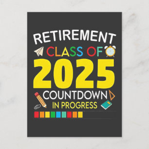Retirement Class of 2025 Countdown in Process Holiday Postcard