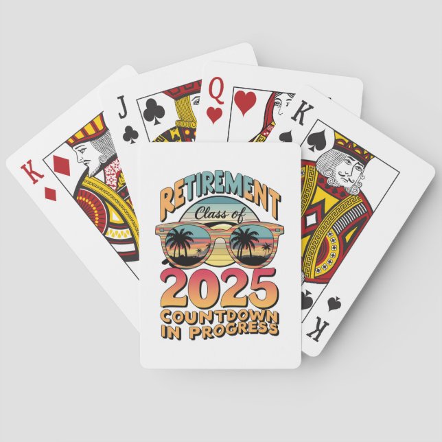 Retirement Class Of 2025 Countdown In Progress  Playing Cards (Back)