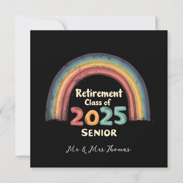 Retirement Class of 2025 Senior Milestone Moment Invitation (Front)