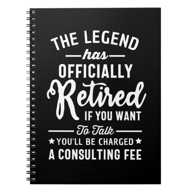 retirement Classic Playing Cards Notebook (Front)
