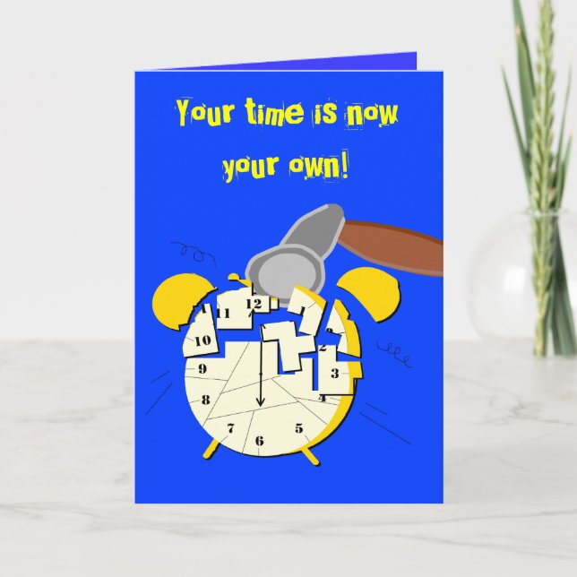 retirement clock, card (Front)