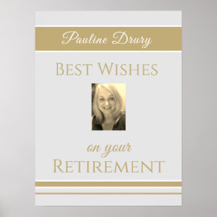 Retirement Congrats custom photo poster