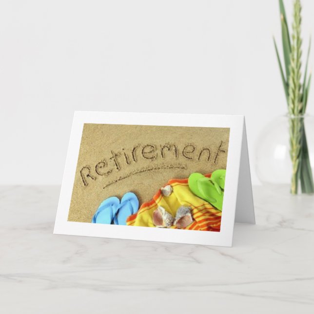 RETIREMENT CONGRATULATIONS BEACH STYLE CARD (Front)