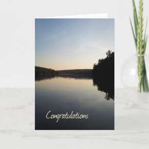 Retirement Congratulations Card Lake at Sunset