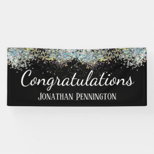 Retirement Congratulations Glitter Confetti Banner