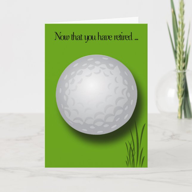 Retirement Congratulations-Golf Ball Card (Front)
