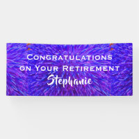 Retirement Congratulations Purple Floral Closeup