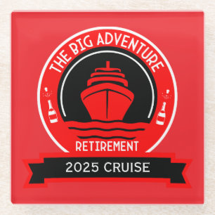 RETIREMENT CRUISE GLASS COASTER