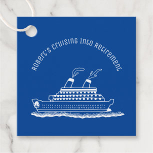 Retirement Cruise Ship Party Favour Favour Tags