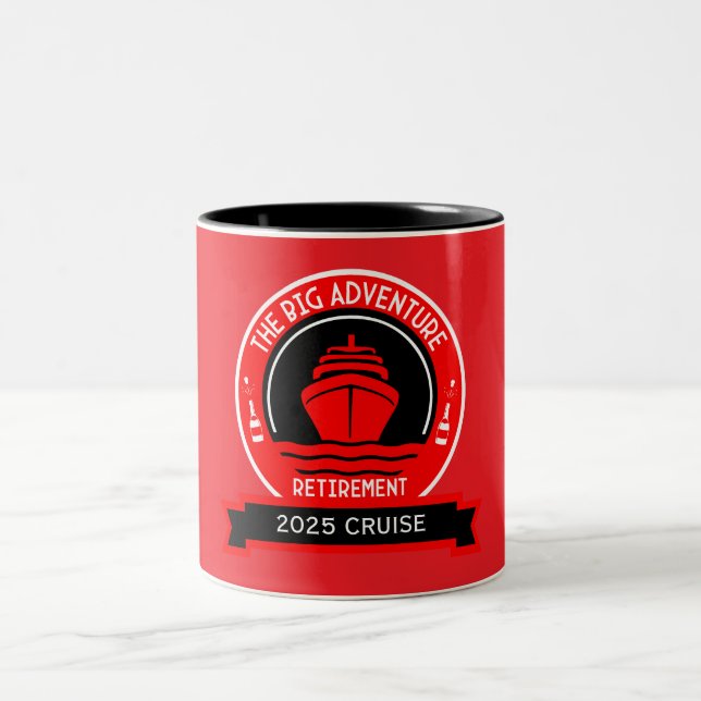 RETIREMENT CRUISE Two-Tone COFFEE MUG (Center)