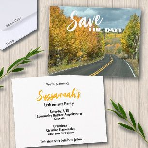 Retirement Custom Photo Save The Date Announcement Postcard