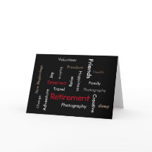 Retirement-Customise words on front of