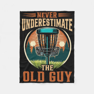 Retirement Disc Golf Never Underestimate The Old G Fleece Blanket