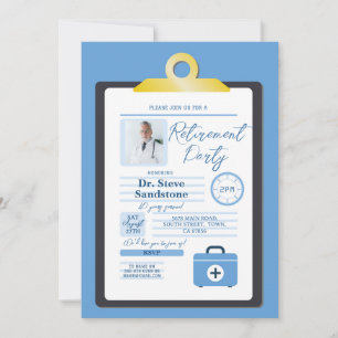 Retirement Doctor Prescription Pad Form Party Dr Invitation