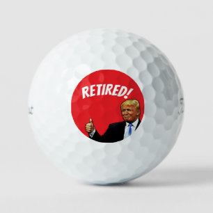 RETIREMENT DONALD TRUMP GOLF BALLS