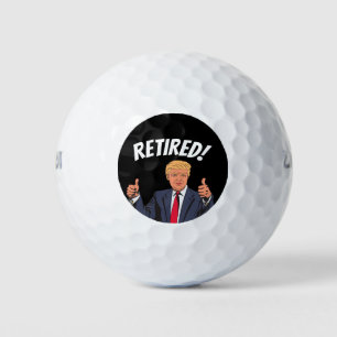 RETIREMENT DONALD TRUMP GOLF BALLS