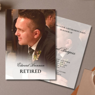 Retirement Elegant Photo Stylish  Invitation